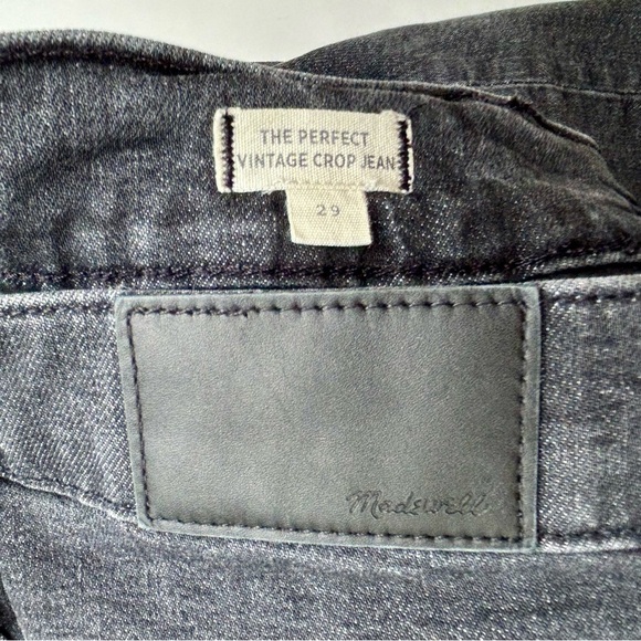 Madewell The Perfect Vintage Crop Jeans in Black Gray Sumner Wash Size 29 - Picture 11 of 16